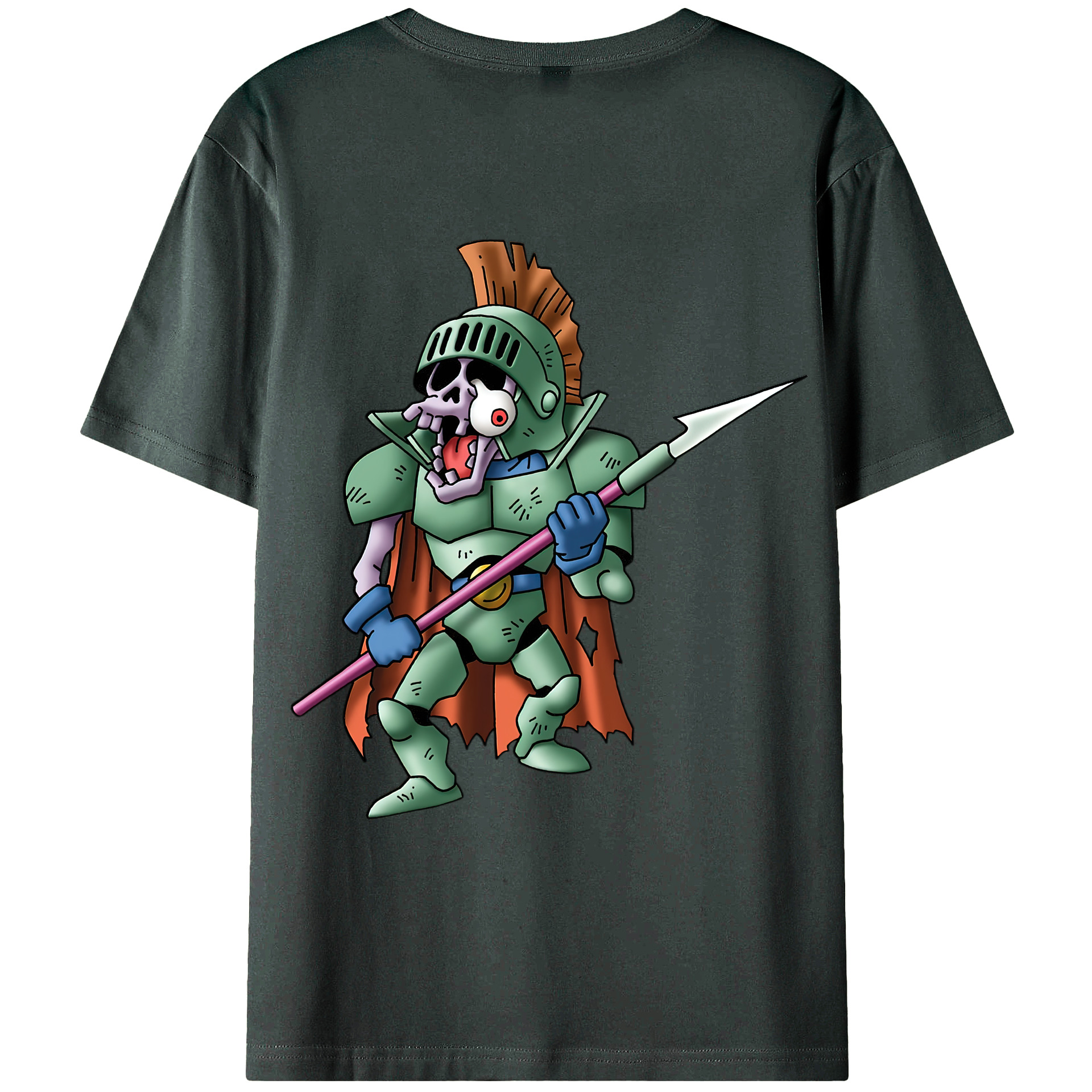 （画像用） ドラゴンクエスト Doragon Kuesuto Dragon Quest 綿100％ メンズ半袖Tシャツ（バックプリント） 通気性